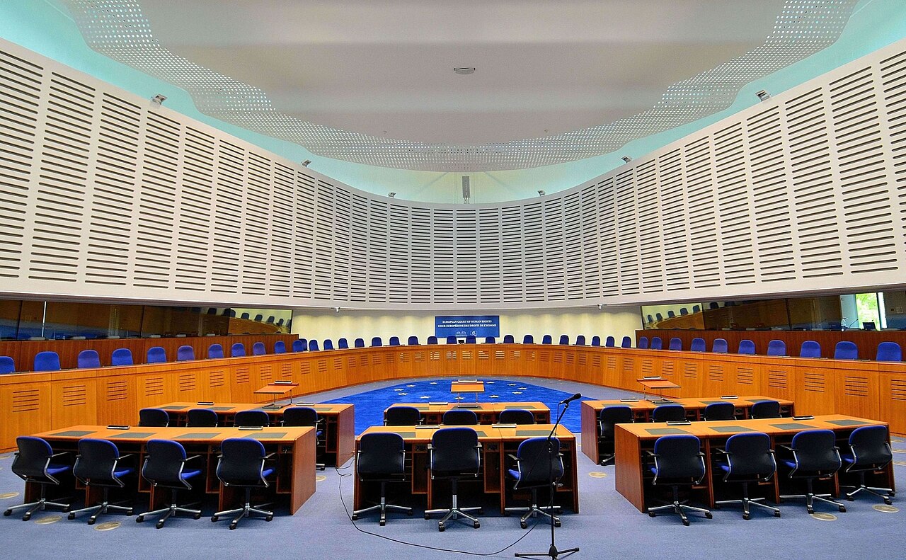 The courtroom of the European Court of Human Rights in Strasbourg.